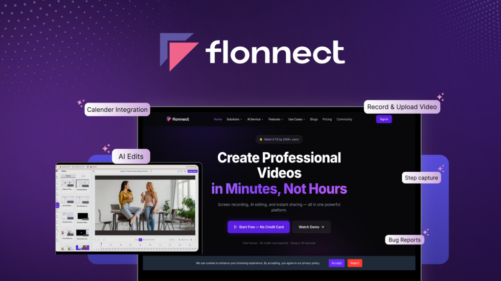 Flonnect: AI snemalnik zaslona, ki vam prihrani ure razlaganja (AppSumo LTD) 14 flonnect